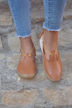 Taba Krem İpli Model Çarık-IMC15