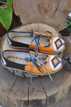 Alternative view of Turuncu Siyah Sandalet Model Çarık CIM10