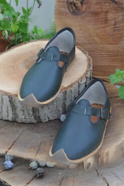 Alternative view of Koyu Yeşil Tokalı Model Çarık TMC06