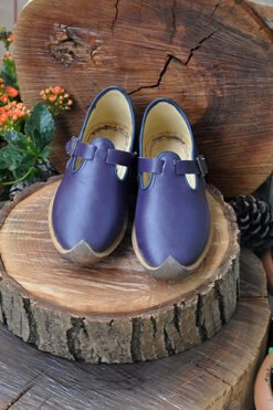 Alternative view of Patlıcan Mor Tokalı Model Çarık TMC08