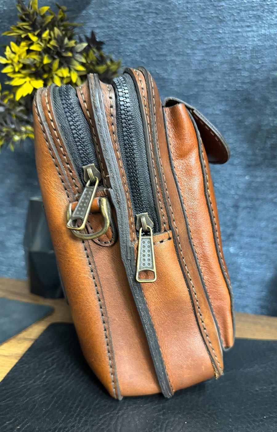 El Yapımı Deri Erkek Çanta EC01 - Görsel 3