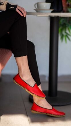 Kırmızı Renk Babet Model Çarık BMC2401