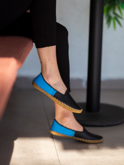 Turkuaz Siyah Renk Babet Model Çarık BMC2404