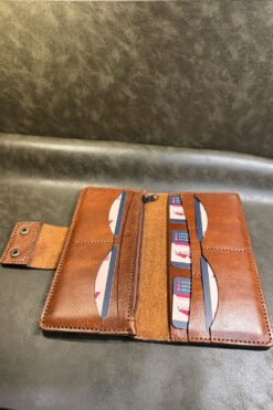 Alternative view of El Yapımı Hakiki Deri Büyük Boy Cüzdan