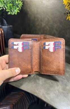 Alternative view of Hakiki Deri El Yapımı Dikey Cüzdan DC01SHT