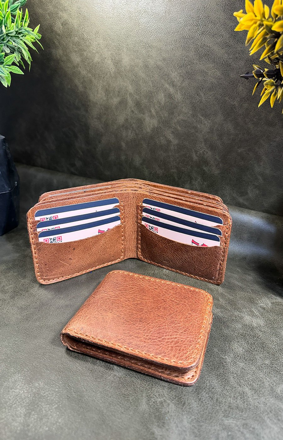 Hakiki Deri El Yapımı Pratik Cüzdan PRC01T